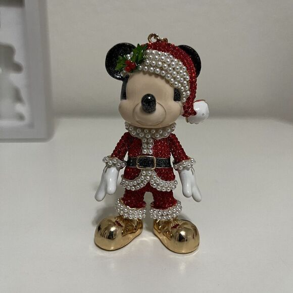 Disney x Baublebar Mickey Mouse Santa Claus Bag Purse Charm Keychain Crystal NEW - Picture 6 of 10